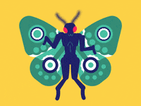 caitcadieux magic creepy fantasy butterfly GIF