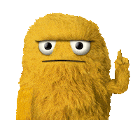 oamk_ouas yellow check furry creature Sticker