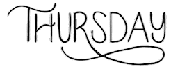 Days Of The Week Lettering Sticker