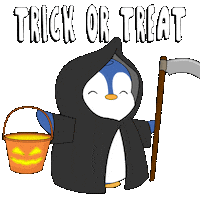 Trick Or Treat Halloween Sticker by Pudgy Penguins