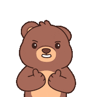 Happy Teddy Bear Sticker by BEARISH