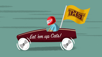 Texas State Racing GIF by Texas State University