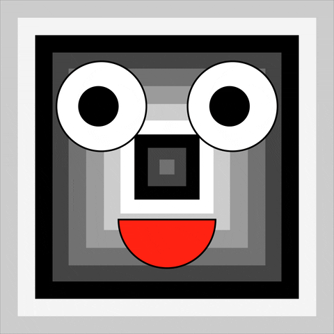 Black And White Smile GIF by Jen Stark