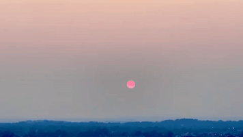 Virginia Sunset Glows Red as Wildfires Cause Hazy Skies