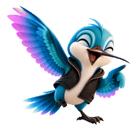 rarymotion hummingbird maskottchen vogel kolibri Sticker