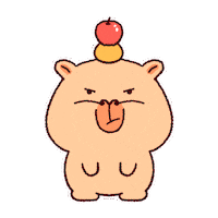 Capybara Eat Sticker