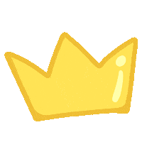 Gold Crown Queen Sticker by Egirl Peach