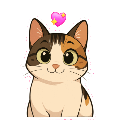 Cat Heart Sticker