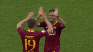 justin kluivert hug GIF by AS Roma