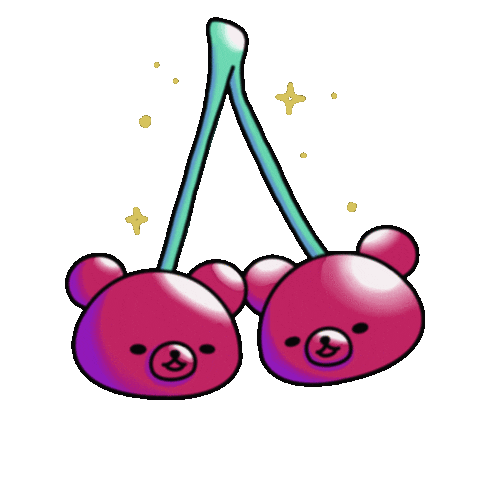 Bear Cherry Sticker