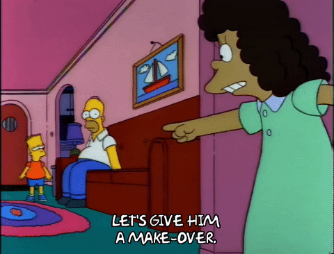 Make-Over Season 3 GIF by The Simpsons