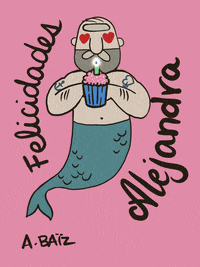 Happy Birthday Mermaid GIF by Alejandra Baiz
