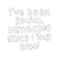 lizmakesthings white 2020 quarantine social distancing Sticker