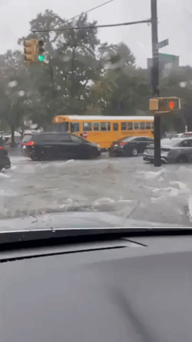 Heavy Rain Triggers Flash Flooding in Brooklyn
