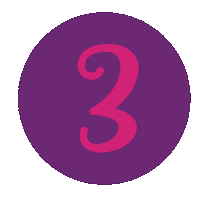 Numbers Tre Sticker by Much more di Melania Moroni