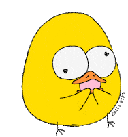 chill__gift funny cute heart yellow Sticker