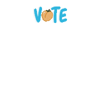 Vote Early Georgia Peach Sticker by Creative Courage