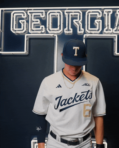 Georgia Tech Baseball GIF by Georgia Tech Yellow Jackets