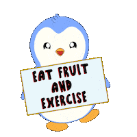 Gym Eating Sticker by Pudgy Penguins