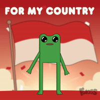 17 Agustus Frog GIF by fwogs