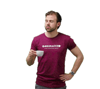 Coffee Drinking Sticker by Gobsmacked®