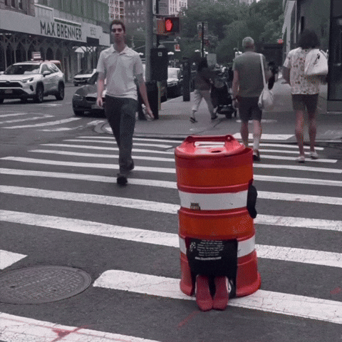 New York Traffic Cone GIF by Respective