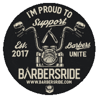 Barbersride light bike support ride Sticker