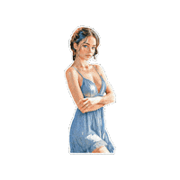 Girl Shatter Sticker by Tasha Zima