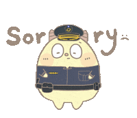 Sorry Monster Sticker