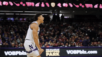 Flexing College Hoops GIF by Northwestern Athletics