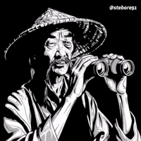 Spying Animated Character GIF