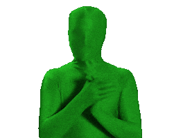 Approve Green Man Sticker by Linda & Linda