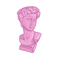 Nastasia_Tu art head david sculpture Sticker