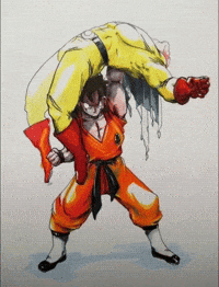 One Punch Man Goku Vs Saitama GIF