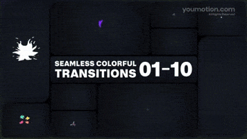 Seamless Colorful Transitions 01 10 | Video |You Motion