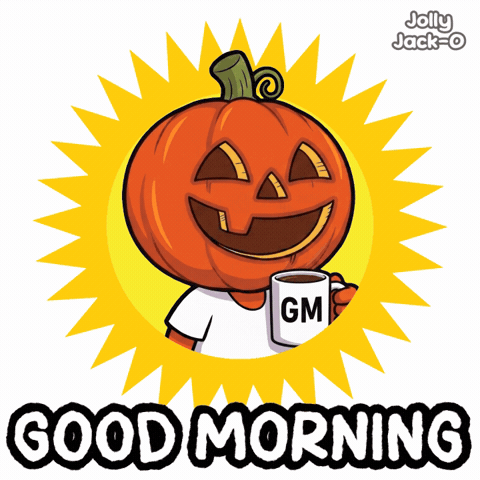 Good Morning Halloween GIF by VeeFriends