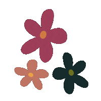 Happy Flowers Pink Sticker