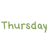 krystyanadesigns thursday days of the week day of the week Sticker