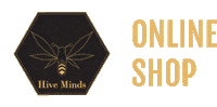 HiveMinds bee bees hive hexagon Sticker