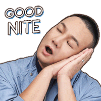 Tired Night Sticker by Wellous