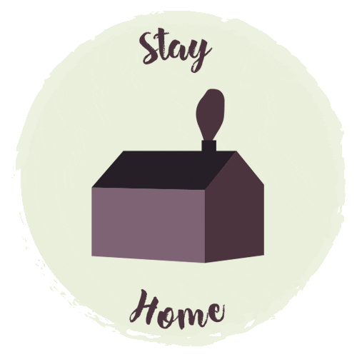 camille_courrie home house purple stayhome Sticker