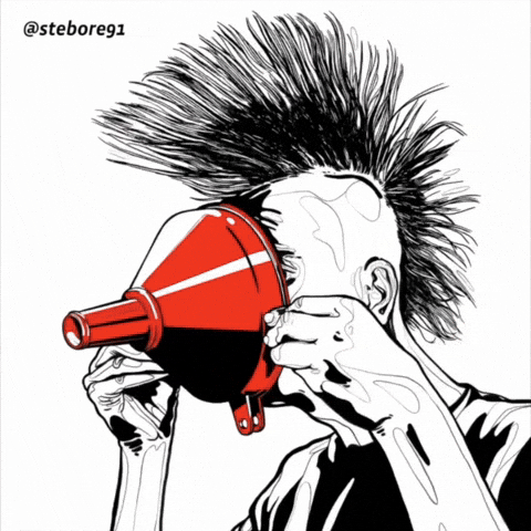 Looking Through Red Funnel GIF