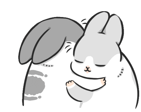 Bunny Hug Sticker by YUKIJI