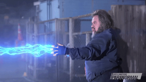 The Revengers Electricity GIF by Wellington Paranormal