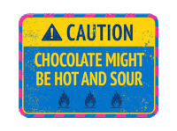 Chocolate Caution Sticker by Fazer