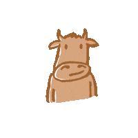 Cow Eating Sticker by Küchenzauber