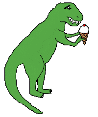 t-rex crying Sticker by Angry Duck