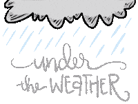Rain Weather Sticker by OneSquigglyLine