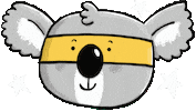 Superhero Koala Sticker