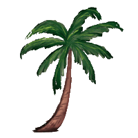 alotandacouple beach vacation ocean tree Sticker
